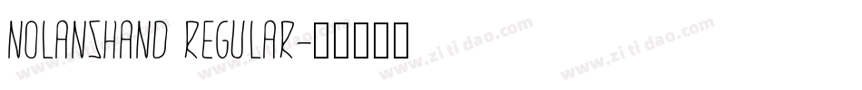 NolansHand Regular字体转换